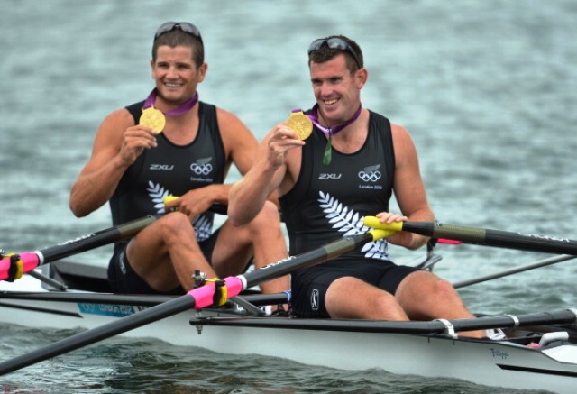 Sullivan and Nathan Cohen (left) reached the ultimate goal by claiming Olympic gold at London 2012 ©AFP/Getty Images