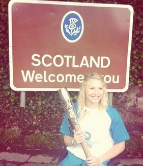 The Queens Baton Relay entered Scotland this morning, carried by Torchbearer Samantha Kinghorn, and will travel north to Edinburgh today ©Twitter
