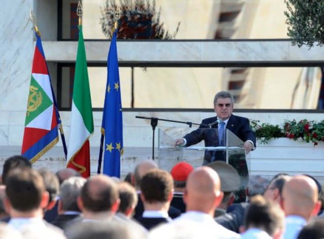 Thomas Bach told the crowd gathered in Rome that CONI is a benchmark for National Olympic Committees around the world ©CONI