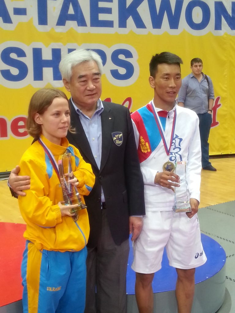 Ukraine's Viktoriia Marchuk and Mongolia's Bolor-Erdene Ganbat were named best female and male competitors at the Championships in Moscow ©ITG