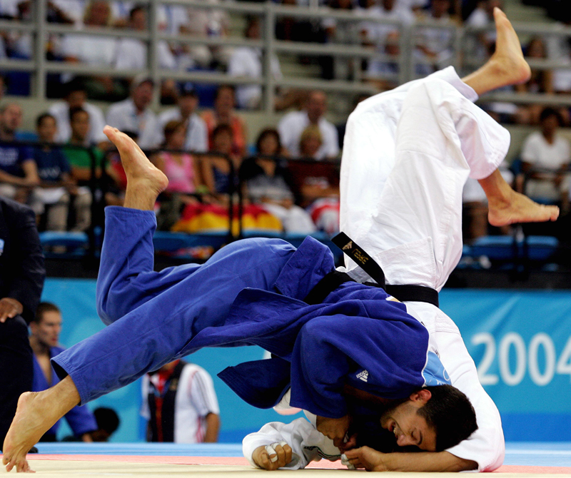 Judoka Zurab Zviadauri won Georgia's first-ever Olympic gold medal, at Athens 2004 ©Getty Images