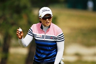 Amy Yang of South Korea carded a round of 68 today to take a share of the lead at the US Women's Open ©Getty Images 