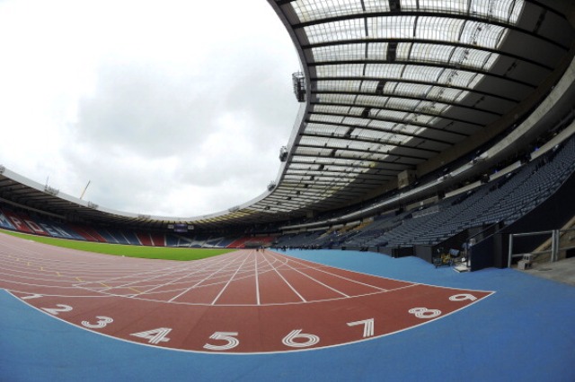 Scottish school children will be the first to test out the newly laid track at Hampden Park ahead of this year's Commonwealth Games ©AFP/Getty Images
