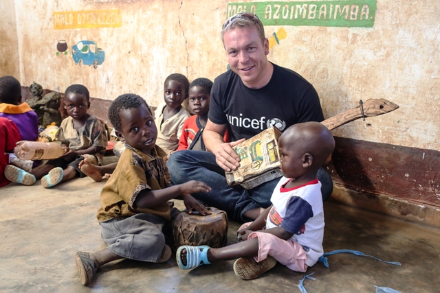Sir Chris Hoy is among a number of stars from the sporting and entertainment world to feature in special UNICEF films during the Glasgow 2014 Opening Ceremony ©Glasgow 2014