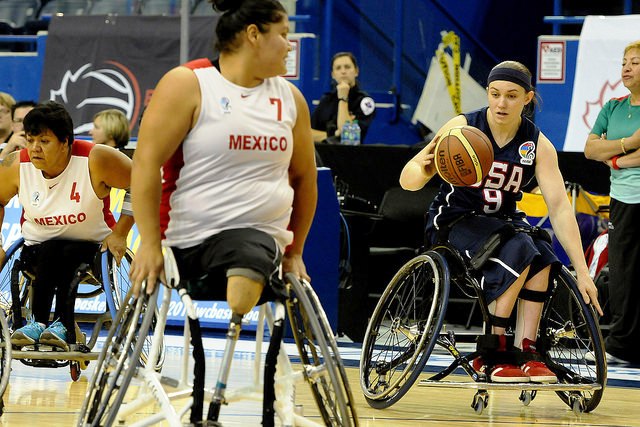 The United States had too much firepower for Mexico in Toronto today recording a comfortable 64-29 win ©Wheelchair Basketball Canada