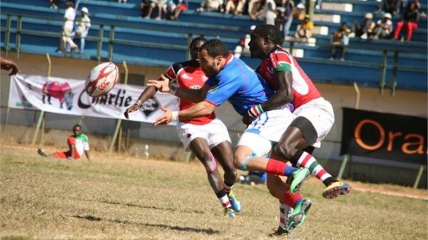 Kenya caused a shock in the African Nations Cup in Antananarivo when they the competition's highest-ranked team Namibia in the opening match ©IRB