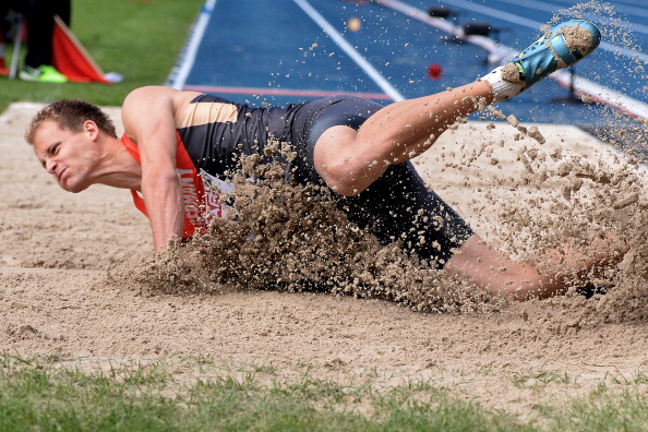Christian Reif's long jump victory over Britain's Olympic long jump champion Greg Rutherford was another key factor in giving the home nation an overnight lead ©Getty Images