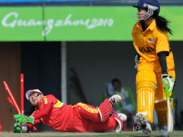 Cricket - for both men and women - made its debut at the Asian Games in Guangzhou in 2010 ©AFP/Getty Images