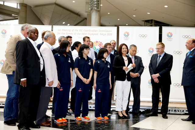 IOC Coordination Commission John Coates and his colleagues have visited several of the proposed sites during their visit to Tokyo, including the Big Sight which is due to host fencing, taekwondo and wrestling during the 2020 Olympics ©ShugoTakemi/Tokyo 2020