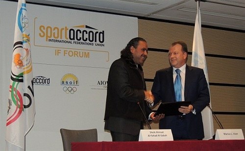 ANOC is planning to launch the World Beach Games with SportAccord, the body headed by Marius Vizer (pictured right) ©SportAccord