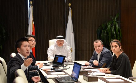 Bahrain Olympic Committee general secretary Abdulrahman Askar at the meeting with Incheon 2014 Asian Games rate card officials ©BOC