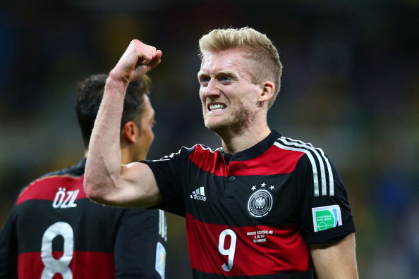 Andre Schuerrle celebrates scoring his team's seventh goal, which completed a thrashing of Brazil ©Getty Images