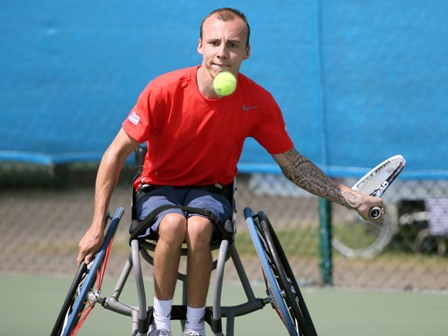 Andy Lapthorne will get plenty of support from the British crowd in tomorrow's semi-final ©Tennis Foundation
