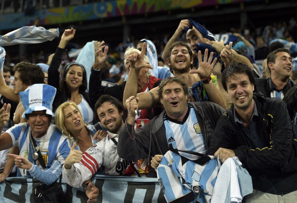 Argentina fans celebrating after their team defeated The Netherlands on penalties ©AFP/Getty Images