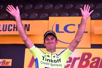 Australian Michael Rogers celebrates winning his first ever stage on the Tour de France ©Getty Images
