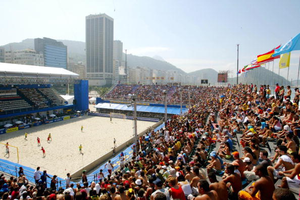 Beach soccer may be best associated with locations such as Copacabana Beach, but it has also become a popular European sport ©AFP/Getty Images