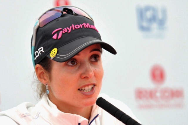 Beatriz Recari can afford to smile after a five-under-par round of 67 has her sitting joint second at Royal Birkdale ©Getty Images 