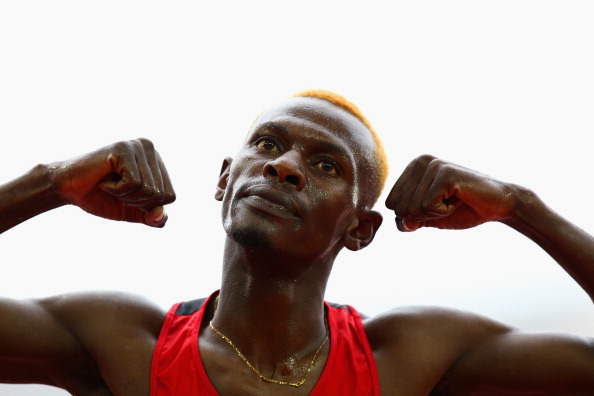 Caleb Mwangangi Ndiku of Kenya won the men's 5,000m, the first track final of the Glasgow 2014 Commonwealth Games ©Getty Images