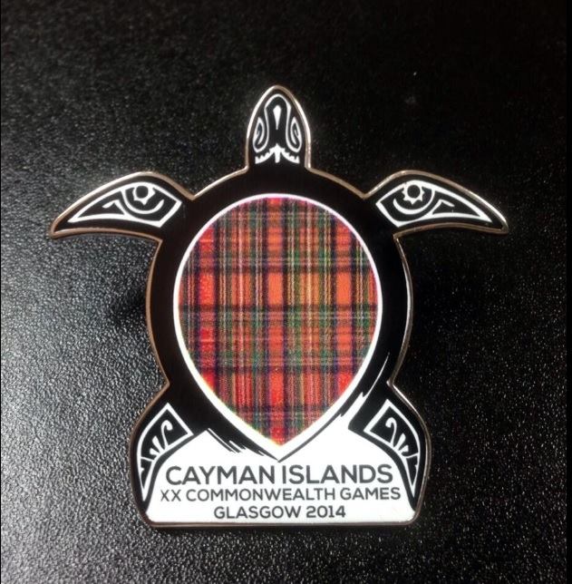 A special pin for Glasgow 2014 has been produced by the Cayman Islands ©CIOC