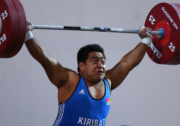 David Katoatau won Kiribati's first ever Commonwealth Games gold medal with victory in the 105kg weightlifting class ©Getty Images