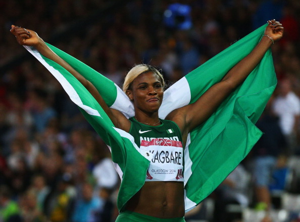 Blessing Okagbare won gold for Nigeria in the women's 100m final ©Getty Images