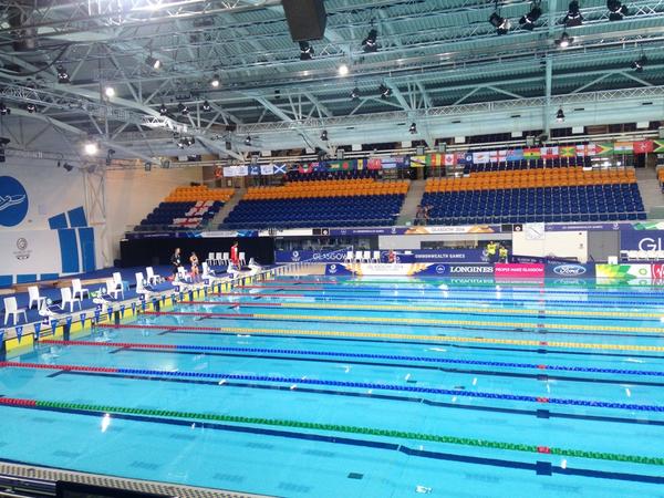 Calm before the storm at the Tollcross International Swimming Centre ©Twitter