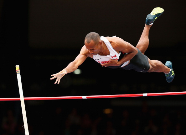 Damian Warner of Canada won the pole vault competition this morning on his way to decathlon gold ©Getty Images