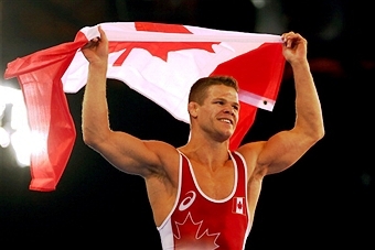 David Tremblay was one of three Canadian wrestlers to strike gold in Glasgow today ©Getty Images 