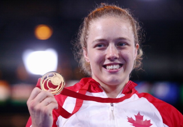 Dori Yeats helped Canada to a golden day on the mat at the SECC ©Getty Images 