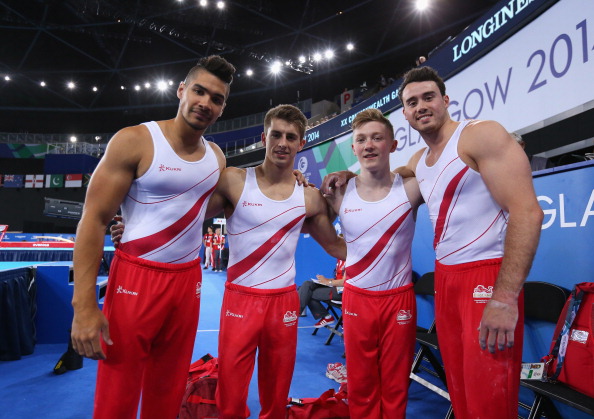 England celebrate men's team gymnastics gold ©Getty Images