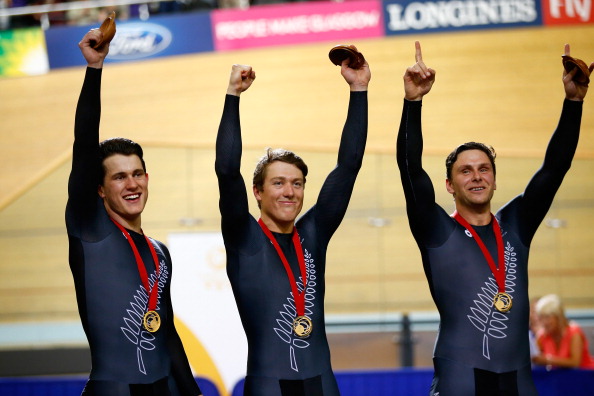 England were left to settle for silver again in the men's team sprint as New Zealand took top honours ©Getty Images