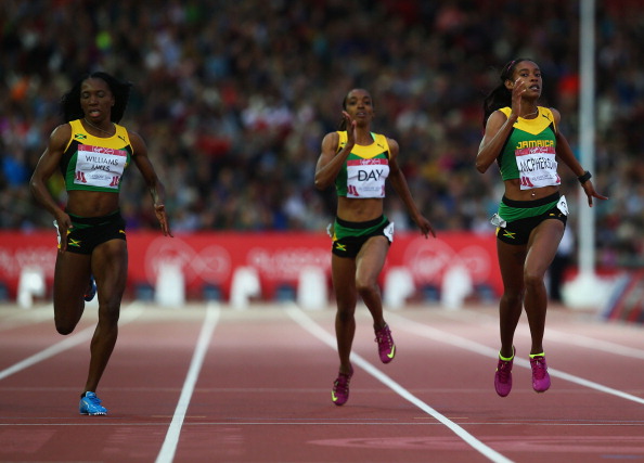It was a Jamaican one, two, three in the women's 400m as Stephanie McPherson led home team mates Novlene Williams-Mills and Christine Day ©Getty Images