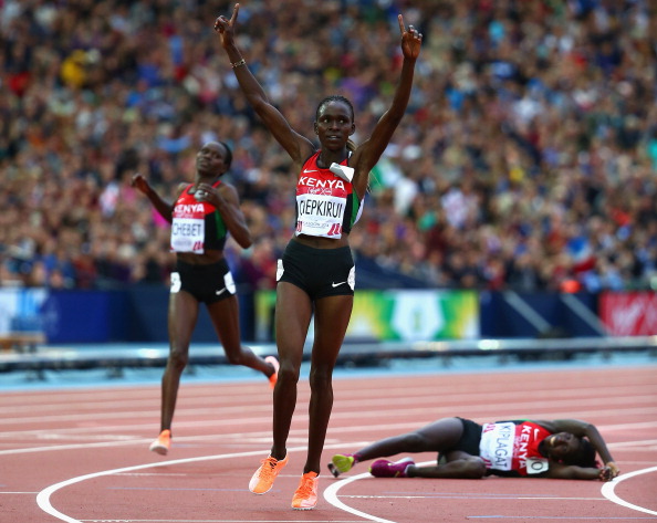 Kenya secured a clean sweep in the women's 10,000m final at Hampden Park today ©Getty Images