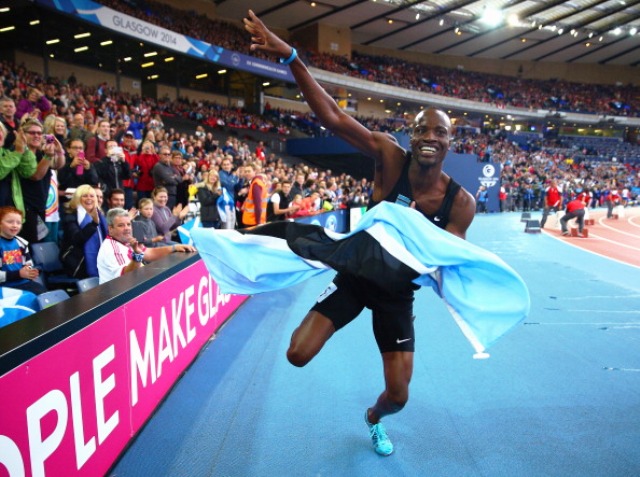 Nijel Amos became only the second athlete from Botswana to win a Commonwealth Games gold medal ©Getty Images 