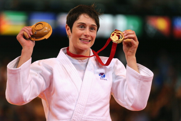 Sarah Clark won gold for Scotland in the under 63kg category ©Getty Images
