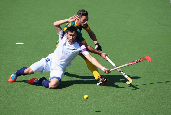 Scotland went down to a 2-0 defeat at the hands of South Africa in the men's hockey ©Getty Images