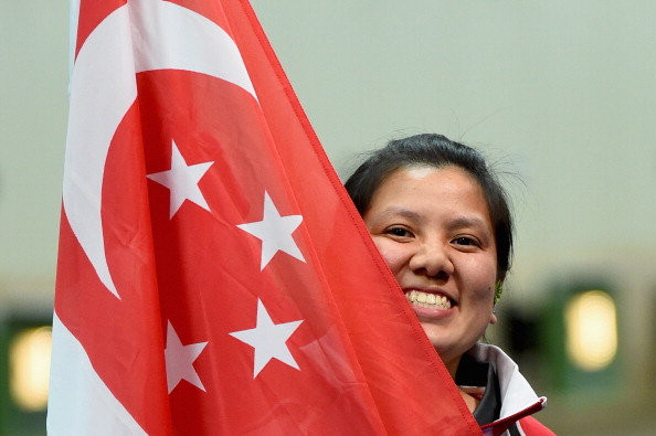 Singapore's Shun Xie Teo won the first gold medal of the day in the women's 10m air pistol ©Getty Images