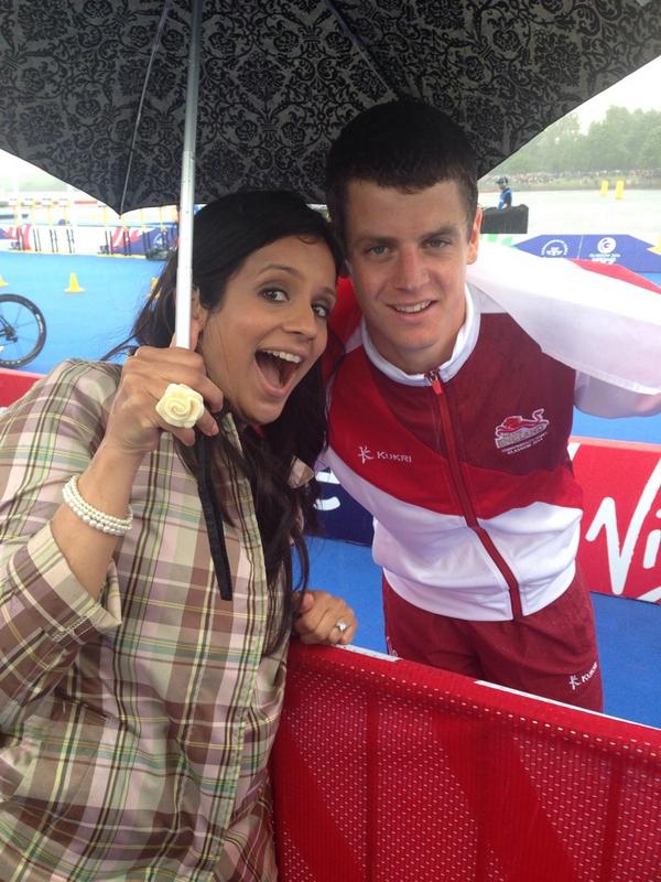 Sonah Shah with Englands Jonathan Brownlee ©Twitter