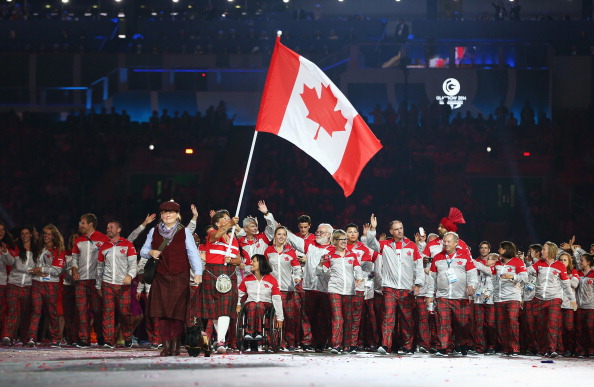 Susan Nattrass led out the Canadian team ©Getty Images