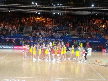 The end of the women's netball clash between Australia and Wales ©ITG