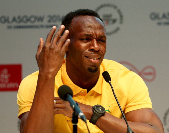 Usain Bolt seemed as bemused as anyone by the press conference questions ©Getty Images
