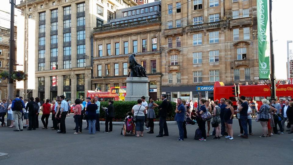 Glasgow 2014 ticket queues