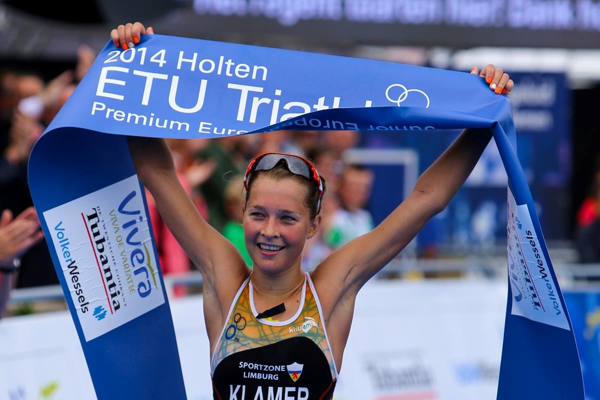 Home athlete Rachel Klamer has won the Holten European Cup ©European Triathlon Union