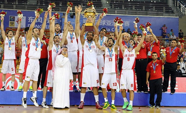 Iran celebrate retaining their Asia Cup title with victory over Chinese Taipei in Wuhan ©FIBA