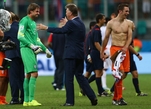 Louis van Gaal provided what proved a tactical masterpiece by bringing on Tim Krul ahead of the penalty shoot-out against Costa Rica ©Getty Images