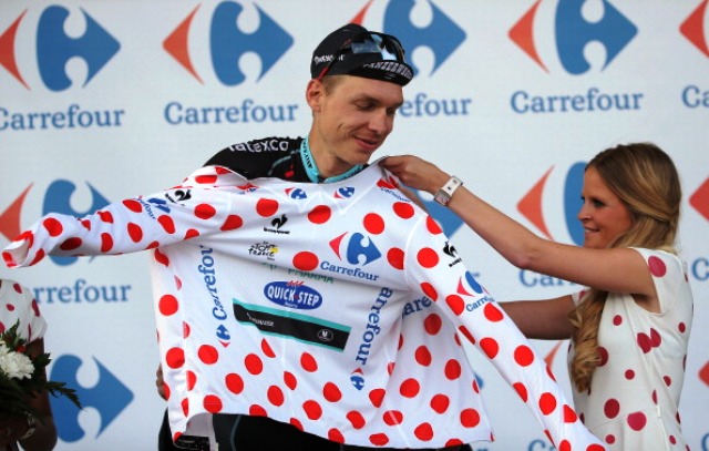Martin's win today sees him also take possession of the climber's polka-dot jersey ©Getty Images 
