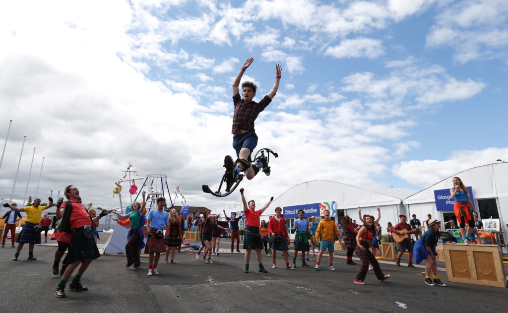 National Youth Theatre of GB performer Jay Jones in the Glasgow 2014 Village Ceremonies Getty Images