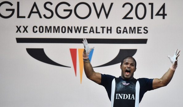 Sathish Kumar Sivalingam of India won men's weighlifting gold in the 77kg class ©AFP/Getting Images