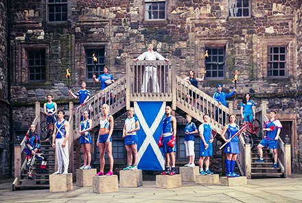 Scotland House was opened today by Alex Salmond and features images of Team Scotland athletes at iconic landmarks across the country ©Scottish Government