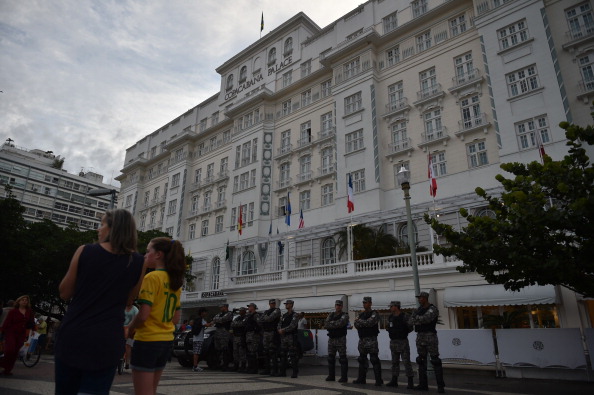 Security is tight in Rio around the Copacabana Palace Hotel where senior FIFA officials are staying, following the arrest of Ray Whelan ©AFP/Getty Images